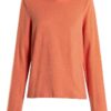T-shirt Donna Mamiye Brothers Collo Mock Maniche Lunghe-2