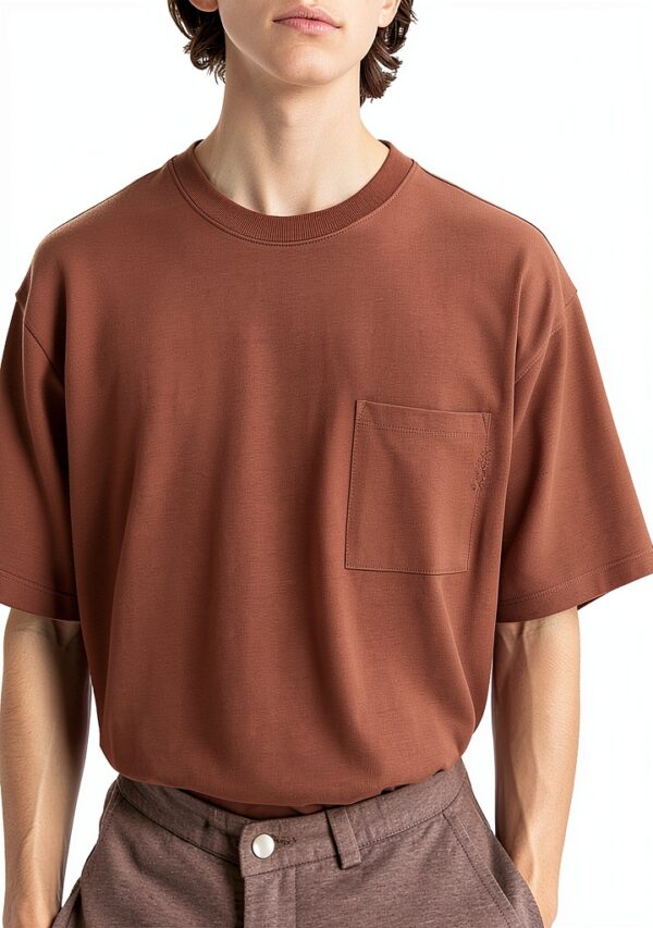 United Legwear T-shirt Uomo Girocollo Tasca Petto-2