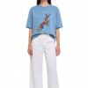 Mamiye Brothers Donna T-shirt larga arte petto retro-1