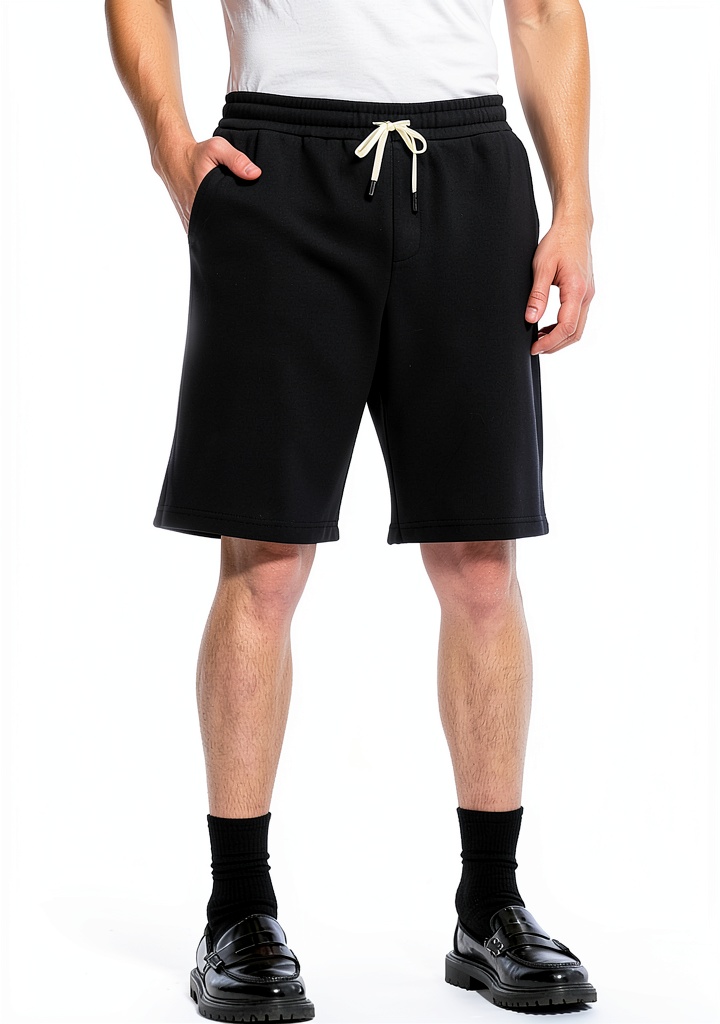 Pantaloncini sportivi United Legwear in colore Nero indossati durante l'allenamento