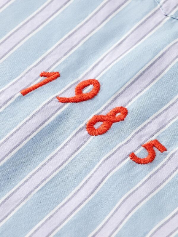 Camicia Donna Mamiye Brothers Denim Sbiadito Lavanda Stripe-2
