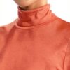T-shirt Donna Mamiye Brothers Collo Mock Maniche Lunghe-4