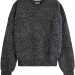 Maglione Donna Mamiye Brothers Carbone Melange Scollo-0