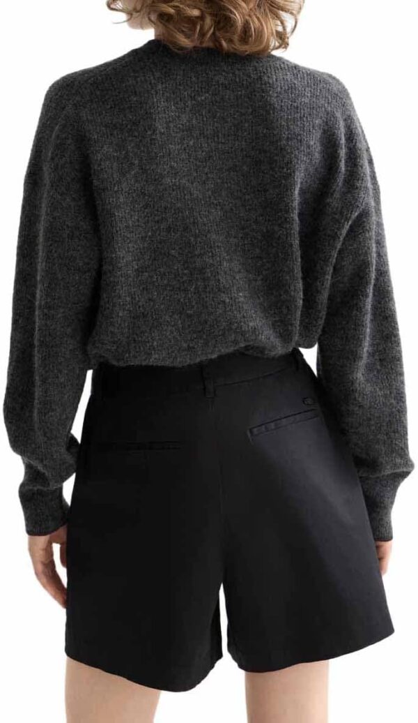 Maglione Donna Mamiye Brothers Carbone Melange Scollo-1