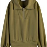 Felpa United Donna Washed Military Zip Mezza Lunghezza-0