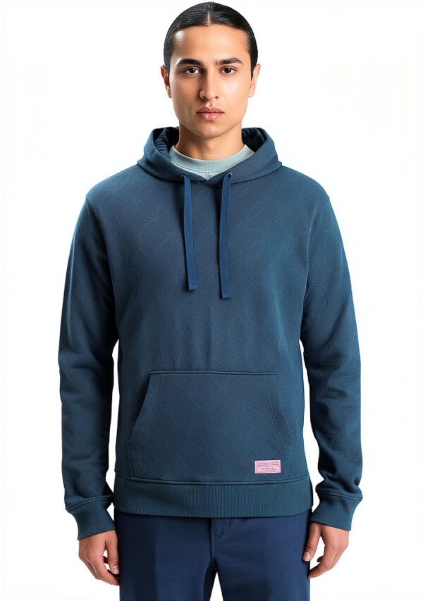 Felpa con cappuccio Scotch Soda Jacquard Terry Uomo Heritage