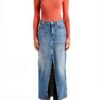 T-shirt Donna Mamiye Brothers Collo Mock Maniche Lunghe-6