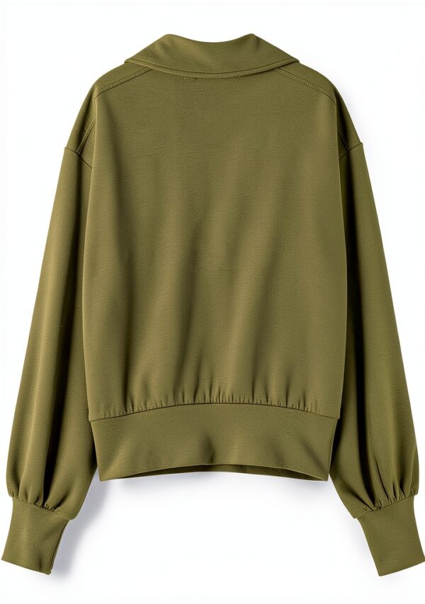 Felpa United Donna Washed Military Zip Mezza Lunghezza-1