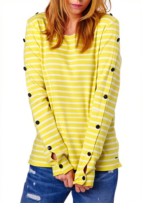 Maglietta Donna Scotch Soda Rayures Giallo Sportwear