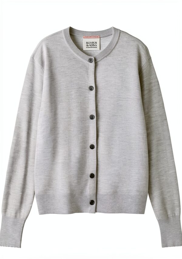 Scotch Soda Cardigan Donna Grigio Chiaro Maglione A