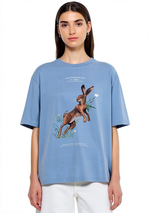 Mamiye Brothers Donna T-shirt larga arte petto retro-0