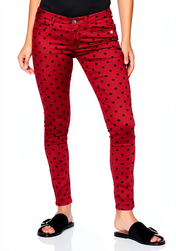 Pantaloni donna Scotch Soda skinny fit in cotone organico multicolore
