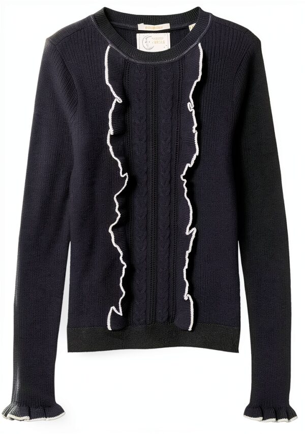 Maglione Bambine Scotch Soda Ruffle Contrasto Tipping Taglia