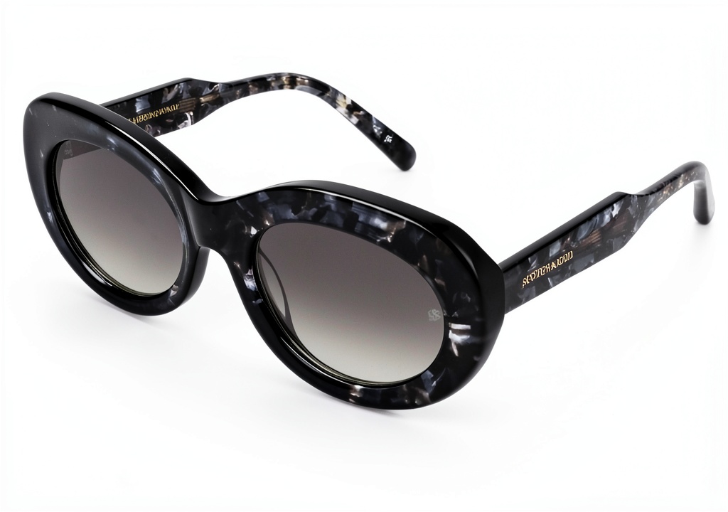 Occhiali da sole SCOTCH&SODA SS7034 neri indossati in un contesto urbano