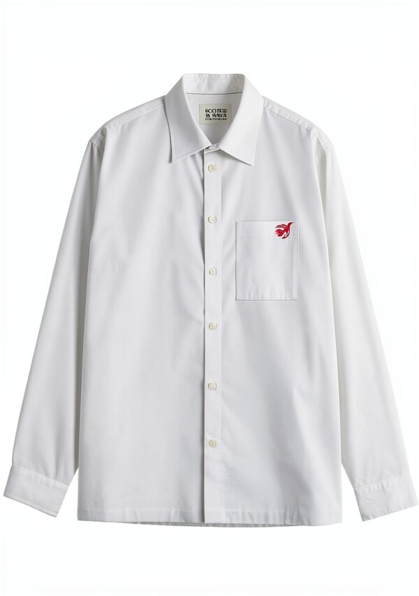 Scotch Soda Maglietta Donna Poplin Peace Bird Tasca Logo