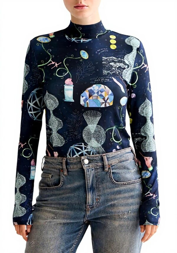 Scotch Soda T-Shirt Donna Stampa Completa Vestibilità Slim