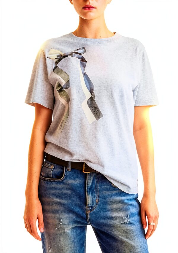 Scotch Soda T-Shirt Donna Regular Fit Grigio Chiaro Melange