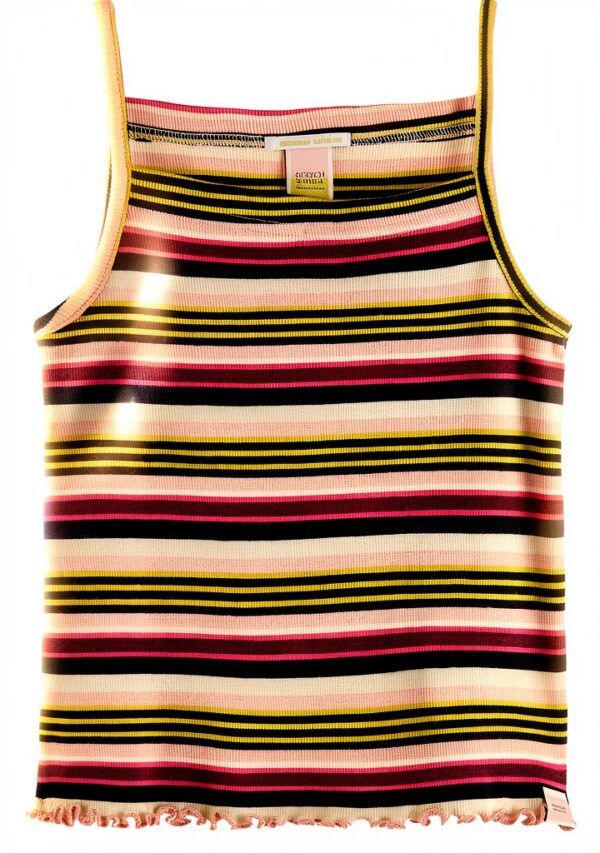 Scotch Soda Top Bambine Fitted Rib Yarn Dyed Stripe