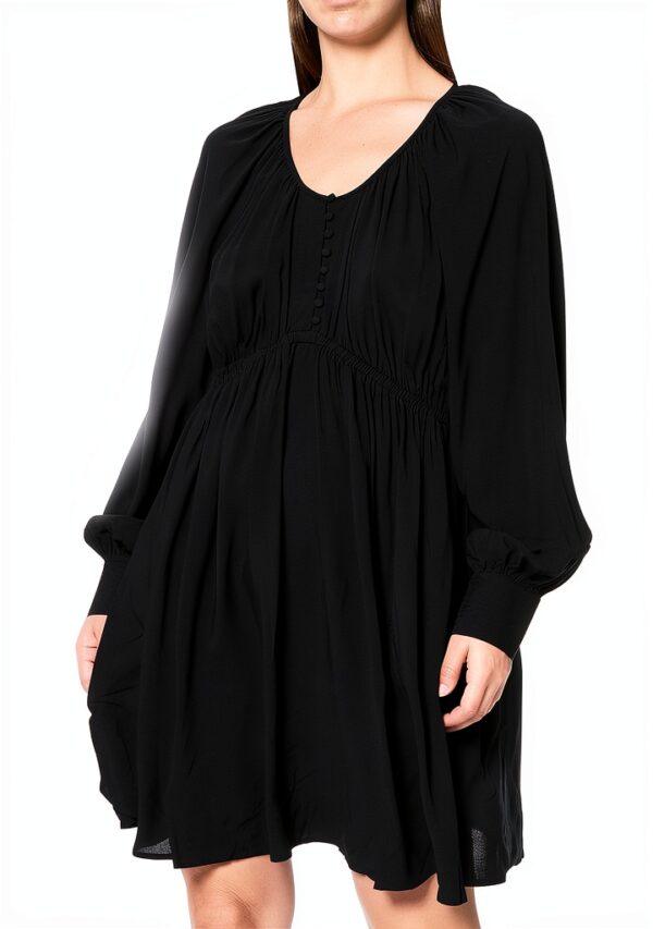 Abito donna Scotch Soda arricciato misto Ecovero nero