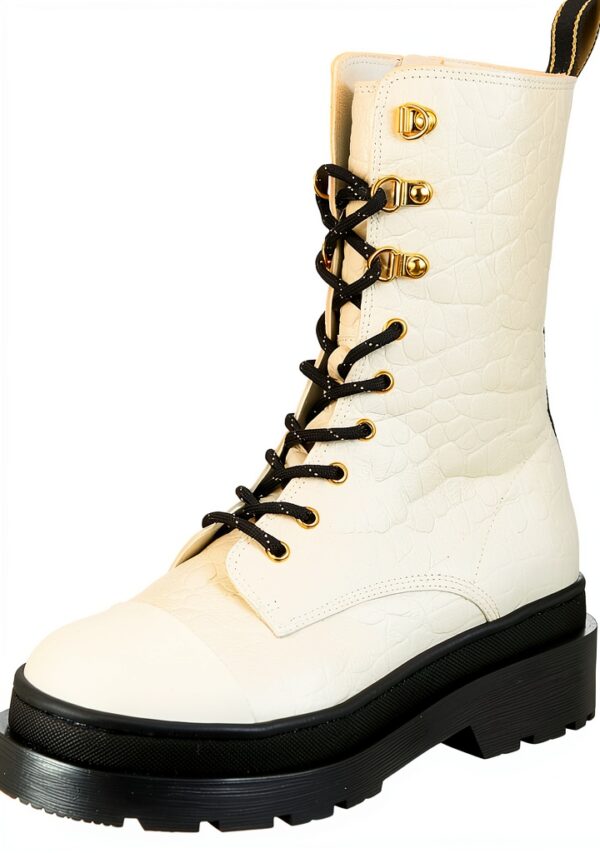 Stivali Donna Scotch Soda Aubri Off Wht Croco Opt Moda