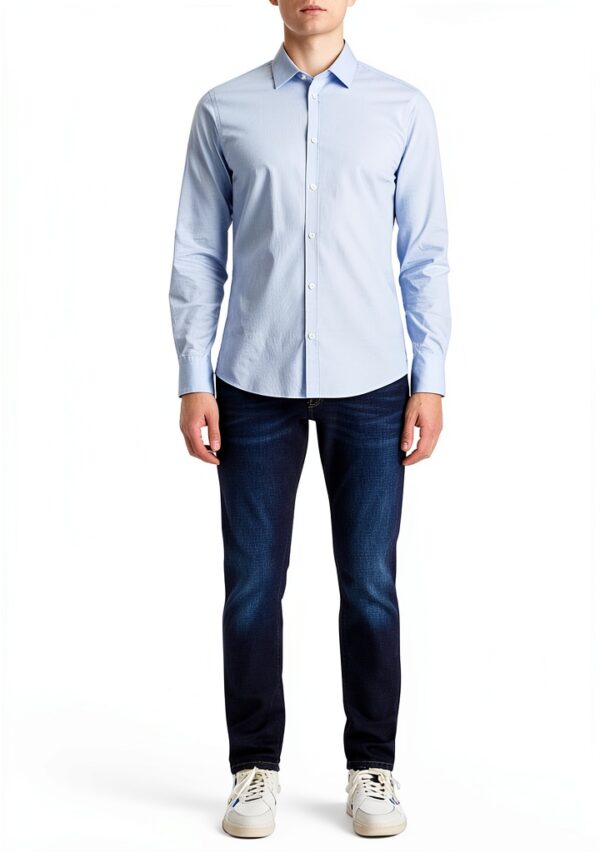 Camicia Scotch Soda Uomo Colletto Classico Logo Ricamato-7