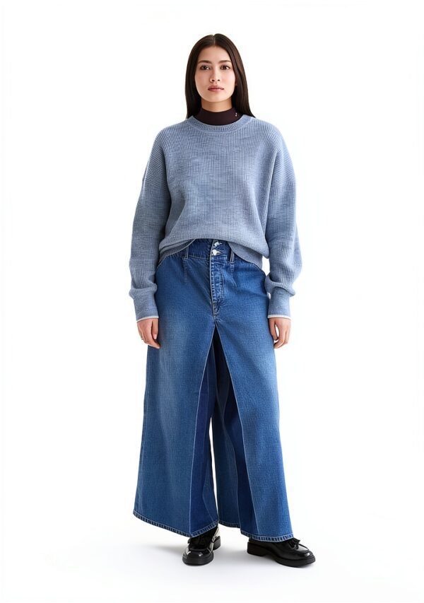 Maglione Scotch Soda Donna Denim Sbiadito Melange Maglioni-2