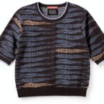 Maglia Donna Mamiye Brothers Jacquard Scollo Rotondo Manica-0