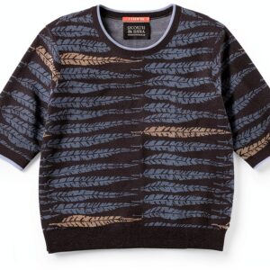 Maglia Donna Mamiye Brothers Jacquard Scollo Rotondo Manica-0