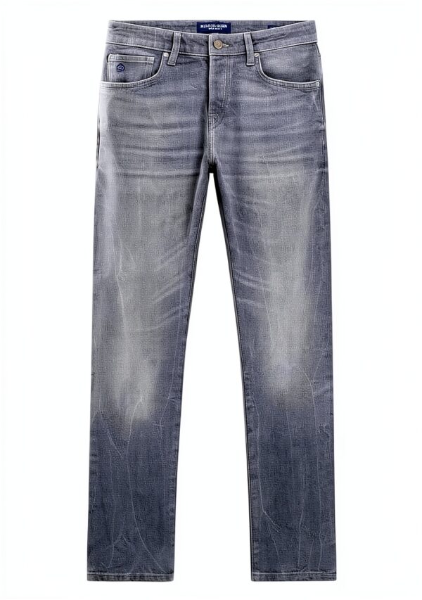 Jeans uomo United Legwear grigio sabbia Slim Fit-2