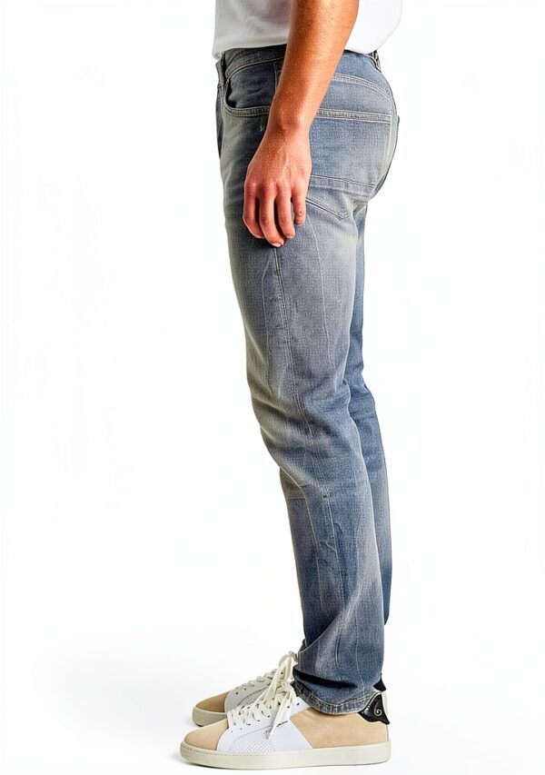 Jeans uomo United Legwear grigio sabbia Slim Fit-4
