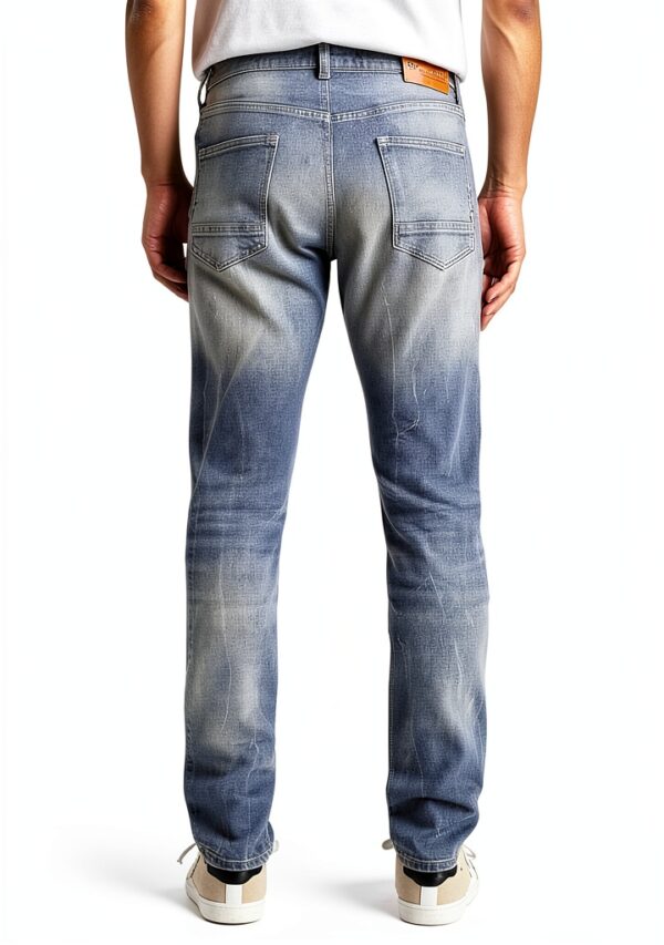 Jeans uomo United Legwear grigio sabbia Slim Fit-1