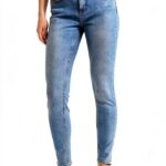 Blue Draft Skinny Fit Patta con chiusura lampo Donna-0