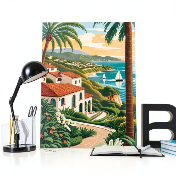 Poster su tela Montecito – Stile incorniciato o senza cornice, 30x45-7