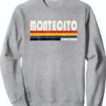 Maglietta Montecito Retro California Souvenirs Unisex Design Strisce-0