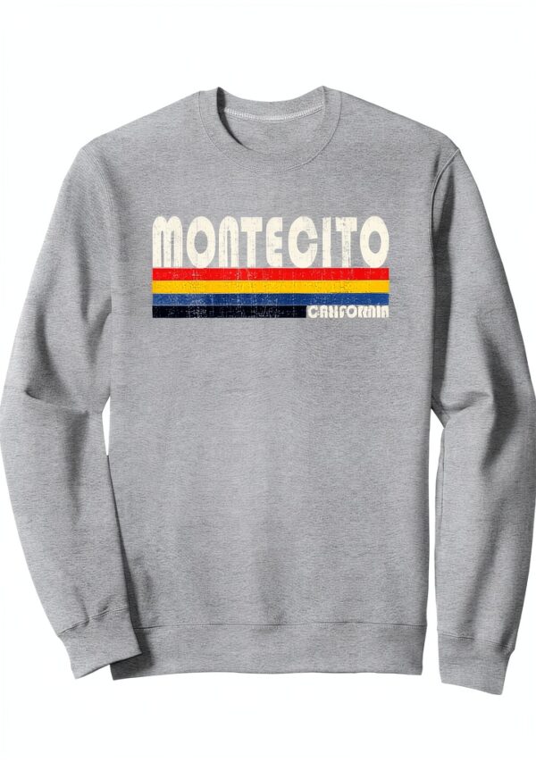 Maglietta Montecito Retro California Souvenirs Unisex Design Strisce-0