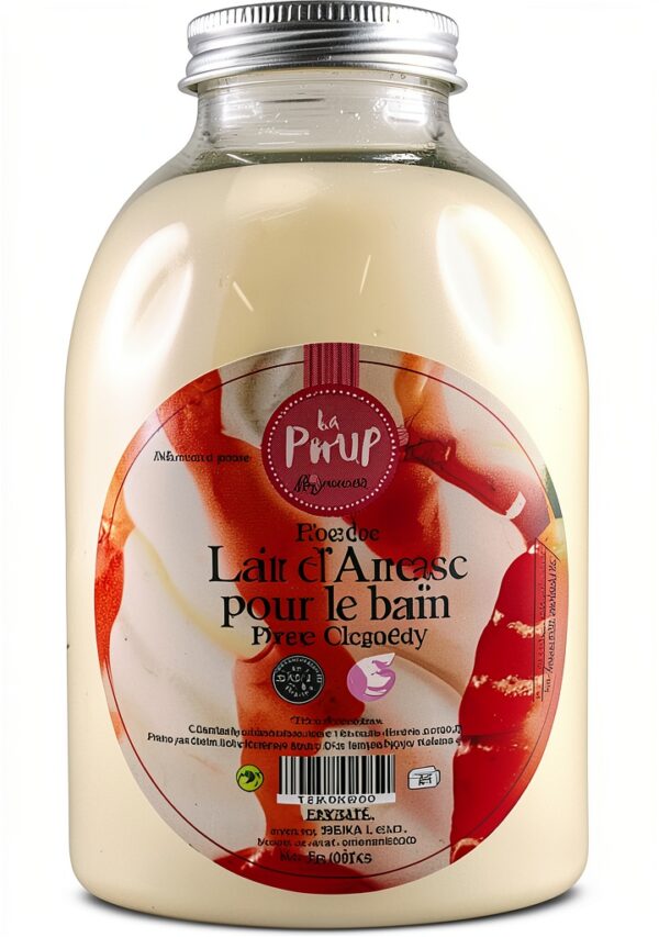 Latte di asina per bagno Montecito Cosmetics Bio pelle secca fragola-0