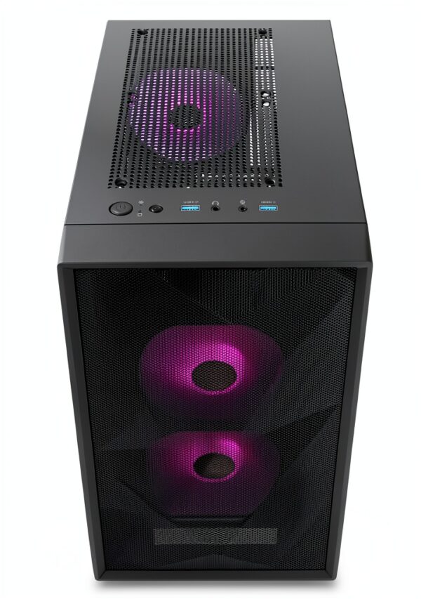Tecware Forge M2 - Tower per PC da gaming compatto, nero, mATX Mesh ARGB-2