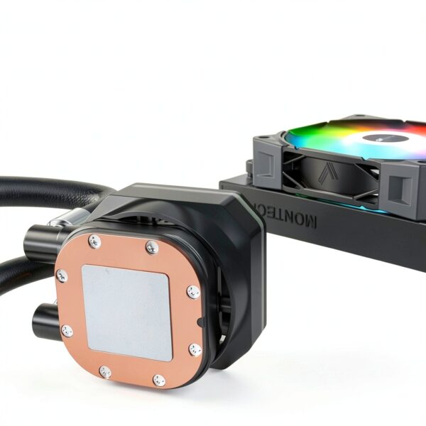 Raffreddatore CPU Montech HyperFlow 240 AIO 2 ventole ARGB e display-6