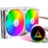 MONTECH Lightflow ARGB 240 White - Raffreddatore CPU liquido ultra-silenzioso, pompa 3100 giri/min, tripla ventola silenziosa, radiatore ad alta efficienza per una dissipazione del calore superiore-0
