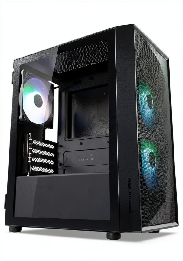 Tecware Forge M2 - Tower per PC da gaming compatto, nero, mATX Mesh ARGB-7