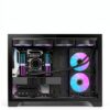 P480TB-T RGB ATX PC Case (4 x 12 cm Pirate Turbo ARGB ventilatore, gestione cavi, hub ventola a 10 porte, PWM, SYNC) Nero-1