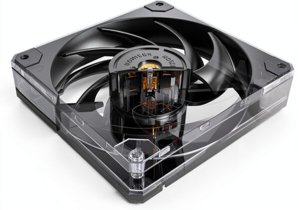 Montech Metallo 120 PWM, ventola di raffreddamento silenziosa ad alte prestazioni, 4 pin, 4.72 pollici, desktop-6