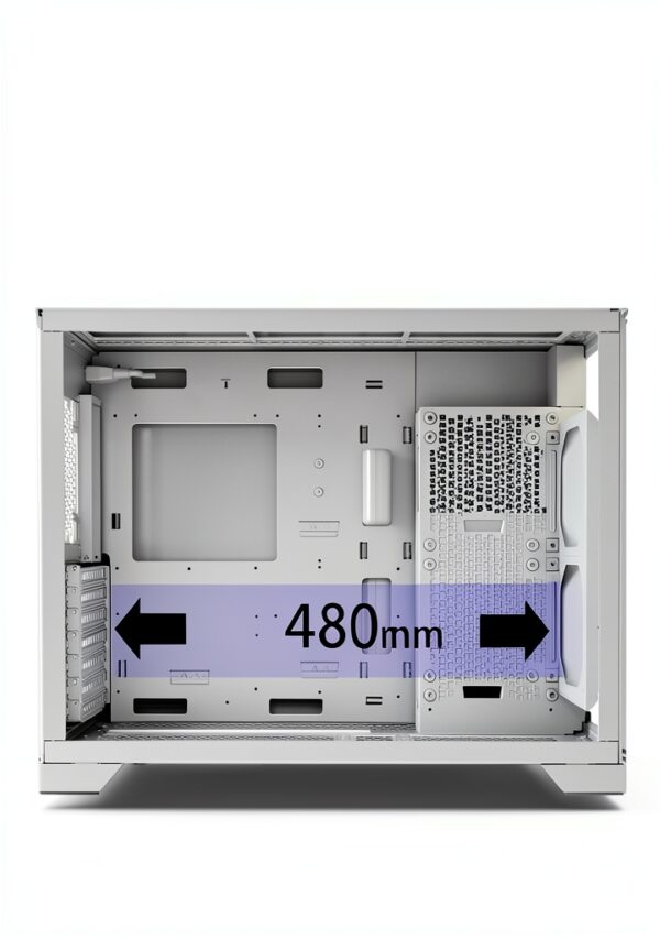 P480TB-T RGB ATX PC Case (4 x 12 cm Pirate Turbo ARGB ventilatore, gestione cavi, hub ventola a 10 porte, PWM, SYNC) Nero-2
