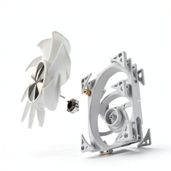 Ventola MONTECH Metal PRO 12 ARGB PWM 120mm Bianco 3 in 1-2