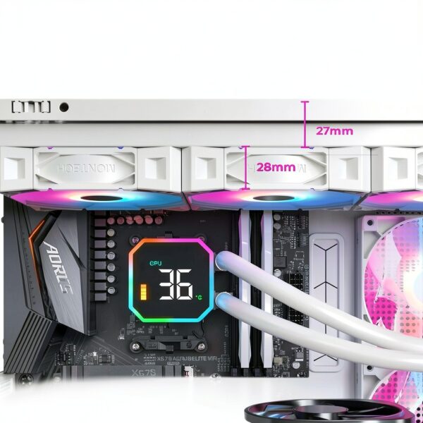 Raffreddatore a liquido CPU Montech HyperFlow 360 – ARGB bianco-5