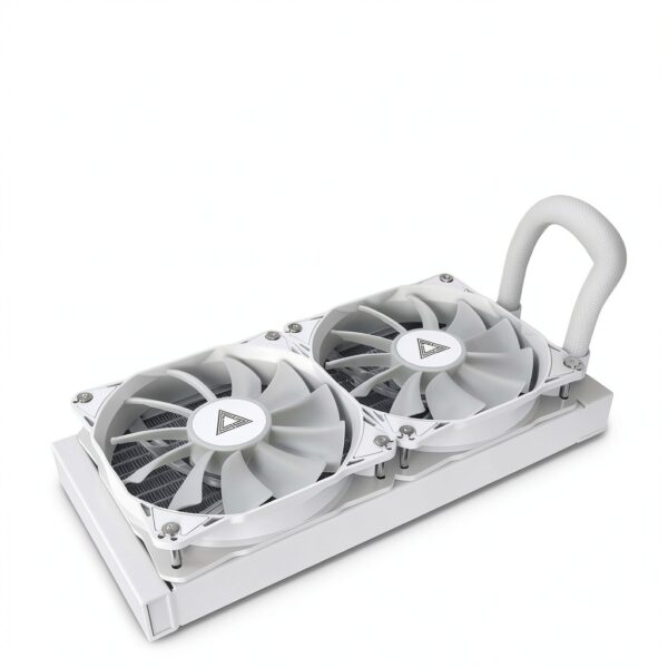 MONTECH Lightflow ARGB 240 White - Raffreddatore CPU liquido ultra-silenzioso, pompa 3100 giri/min, tripla ventola silenziosa, radiatore ad alta efficienza per una dissipazione del calore superiore-3