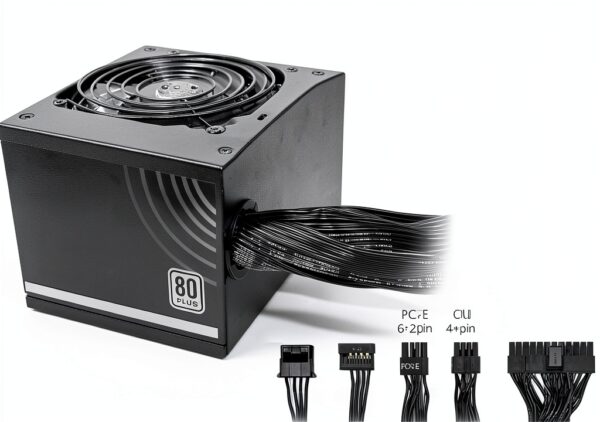 Alimentatore Montech APX 550W 80PLUS White ATX con ventola silenziosa-2