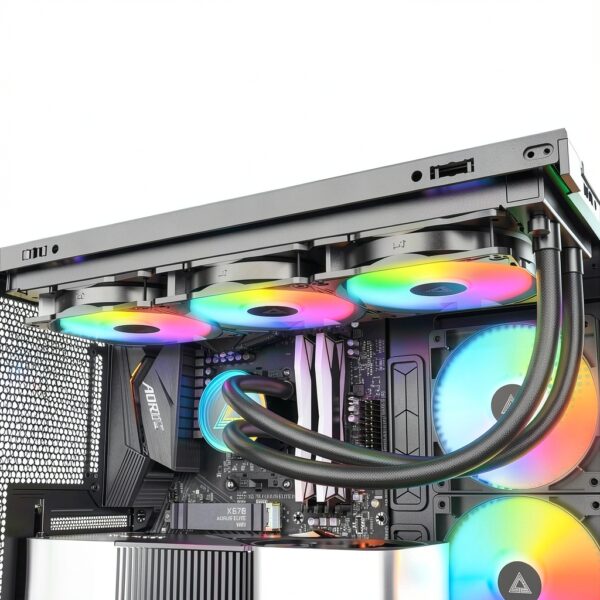 MONTECH Lightflow ARGB 360 Black Raffreddatore CPU Silenzioso-4