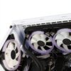 P480TB-T RGB ATX PC Case (4 x 12 cm Pirate Turbo ARGB ventilatore, gestione cavi, hub ventola a 10 porte, PWM, SYNC) Nero-4