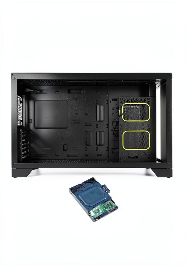 P480TB-T RGB ATX PC Case (4 x 12 cm Pirate Turbo ARGB ventilatore, gestione cavi, hub ventola a 10 porte, PWM, SYNC) Nero-5